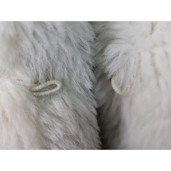 VTG Jordache Faux Fur Jacket Womens Large Cream Gray Pockets Lined Made in USA - Picture 8 of 13